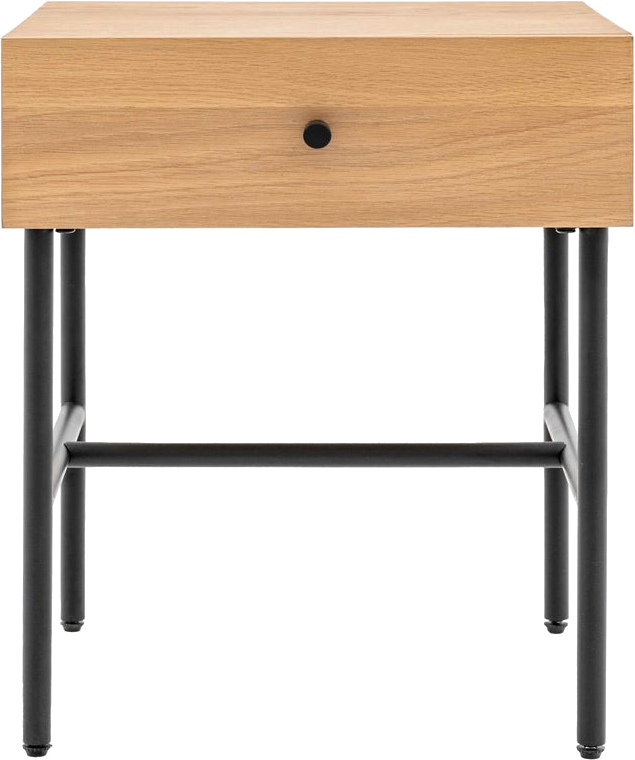 Ashdown 1 Drawer Bedside Natural