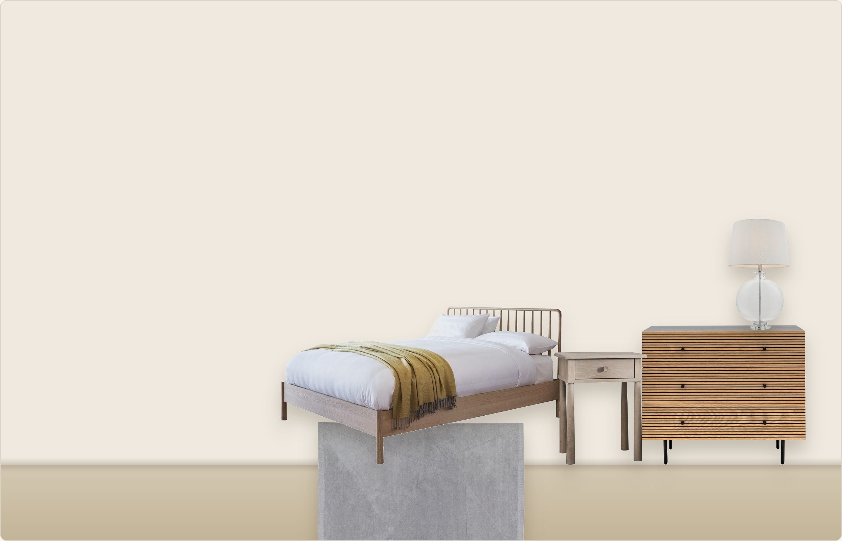 Warm-neutral bedroom moodboard preview